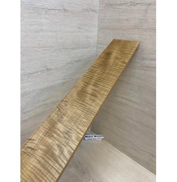 Клён Волнистый Печёный 180 гр заготовка накладки для бас-гитары Радиал АА Волна ААА 8.5х100х710 мм-10