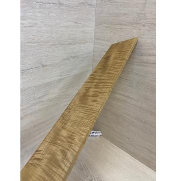 Клён Волнистый Печёный 180 гр заготовка накладки для бас-гитары Радиал АА Волна ААА 8.5х100х710 мм-13