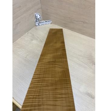 Клён Волнистый Печёный 180 гр заготовка накладки для бас-гитары Радиал АА Волна ААА 8.5х100х710 мм-6