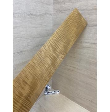 Клён Волнистый Печёный 180 гр заготовка накладки для бас-гитары Радиал АА Волна ААА 8.5х100х710 мм-15