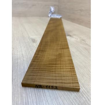 Клён Волнистый Печёный 180 гр заготовка накладки для бас-гитары Радиал АА Волна ААА 8.5х100х710 мм-2