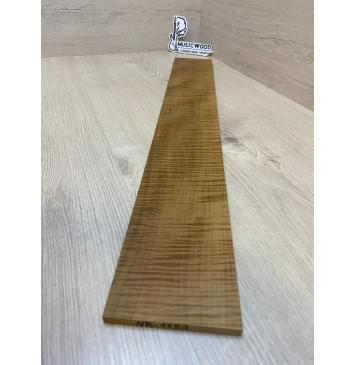 Клён Волнистый Печёный 180 гр заготовка накладки для бас-гитары Радиал АА Волна ААА 8.5х100х710 мм-4