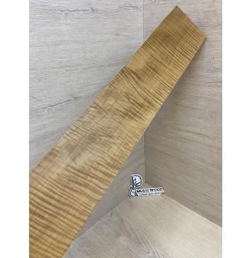 Клён Волнистый Печёный 180 гр заготовка накладки для бас-гитары Радиал АА Волна ААА 8.5х100х710 мм-14