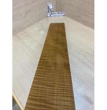 Клён Волнистый Печёный 180 гр заготовка накладки для бас-гитары Радиал АА Волна ААА 8.5х100х710 мм-6