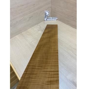 Клён Волнистый Печёный 180 гр заготовка накладки для бас-гитары Радиал АА Волна ААА 8.5х100х710 мм-5