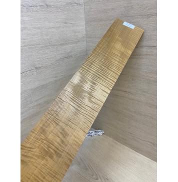 Клён Волнистый Печёный 180 гр заготовка накладки для бас-гитары Радиал АА Волна ААА 8.5х100х710 мм-15