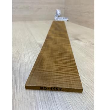 Клён Волнистый Печёный 180 гр заготовка накладки для бас-гитары Радиал АА Волна ААА 8.5х100х710 мм-3