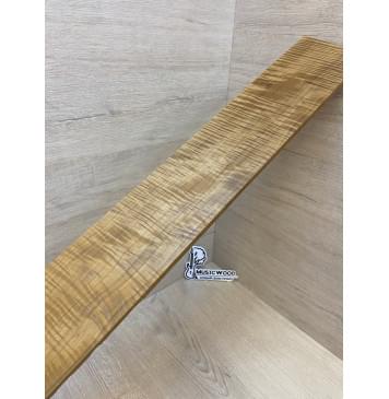 Клён Волнистый Печёный 180 гр заготовка накладки для бас-гитары Радиал АА Волна ААА 8.5х100х710 мм-9