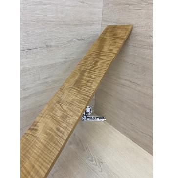 Клён Волнистый Печёный 180 гр заготовка накладки для бас-гитары Радиал АА Волна ААА 8.5х100х710 мм-12