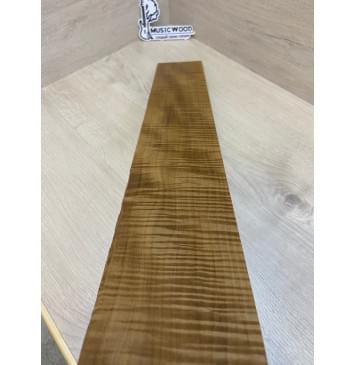 Клён Волнистый Печёный 180 гр заготовка накладки для бас-гитары Радиал АА Волна ААА 8.5х100х710 мм-6