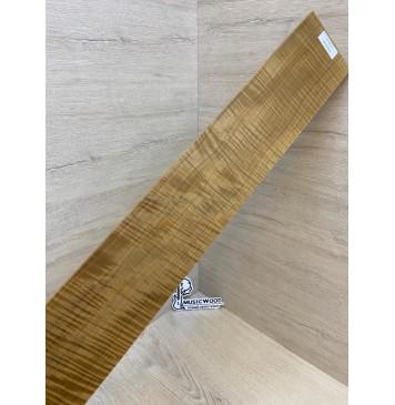 Клён Волнистый Печёный 180 гр заготовка накладки для бас-гитары Радиал АА Волна ААА 8.5х100х710 мм-13