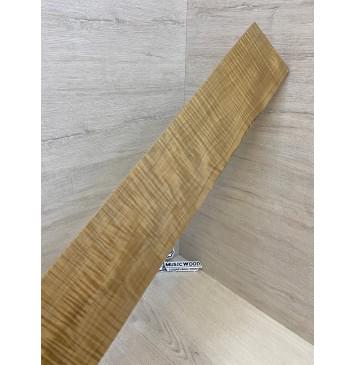 Клён Волнистый Печёный 180 гр заготовка накладки для бас-гитары Радиал АА Волна ААА 8.5х100х710 мм-14