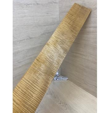 Клён Волнистый Печёный 180 гр заготовка накладки для бас-гитары Радиал АА Волна ААА 8.5х100х710 мм-9