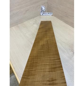 Клён Волнистый Печёный 180 гр заготовка накладки для бас-гитары Радиал АА Волна ААА 8.5х100х710 мм-5