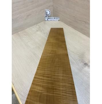 Клён Волнистый Печёный 180 гр заготовка накладки для бас-гитары Радиал АА Волна ААА 8.5х100х710 мм-6