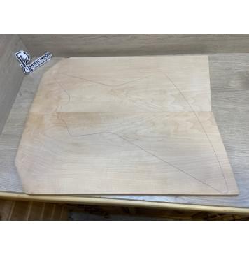 Клён Белый Печёный 120гр заготовка на топ Смешанный АА 18х277-257х640-630 мм - 2шт (книжкой)-0