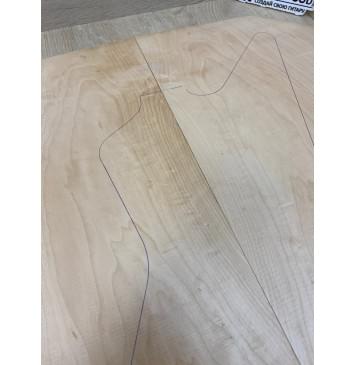 Клён Белый Печёный 120гр заготовка на топ Смешанный АА 18х277-257х640-630 мм - 2шт (книжкой)-7