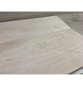 Клён Белый Печёный 120гр заготовка на топ Смешанный АА 18х277-257х640-630 мм - 2шт (книжкой)-6