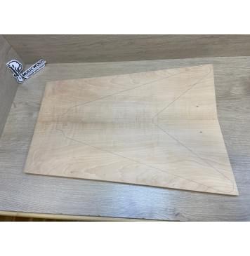 Клён Белый Печёный 120гр заготовка на топ Смешанный АА 19х222-175х620-605 мм - 2шт (книжкой)-0