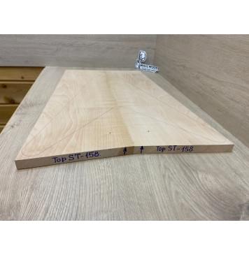 Клён Белый Печёный 120гр заготовка на топ Смешанный АА 19х222-175х620-605 мм - 2шт (книжкой)-2