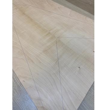 Клён Белый Печёный 120гр заготовка на топ Смешанный АА 19х222-175х620-605 мм - 2шт (книжкой)-5