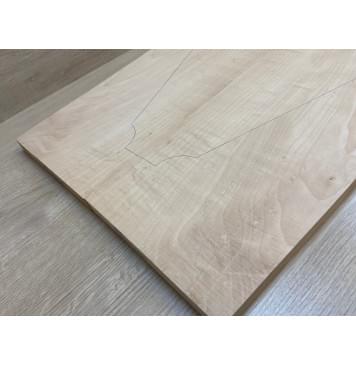 Клён Белый Печёный 120гр заготовка на топ Смешанный АА 19х222-175х620-605 мм - 2шт (книжкой)-7