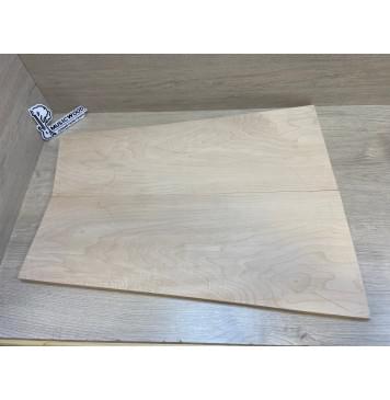 Клён Белый Печёный 120гр заготовка на топ Смешанный АА 18х256-185х655-635 мм - 2шт (книжкой)-0