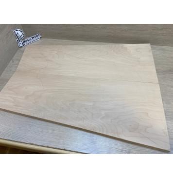 Клён Белый Печёный 120гр заготовка на топ Смешанный АА 18х256-185х655-635 мм - 2шт (книжкой)-1