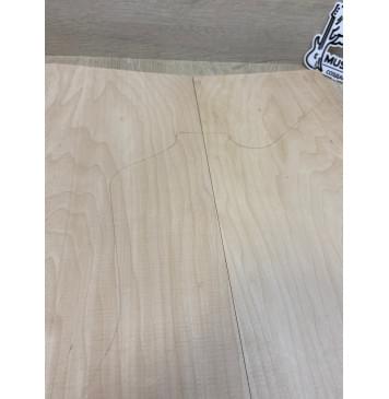 Клён Белый Печёный 120гр заготовка на топ Смешанный АА 18х256-185х655-635 мм - 2шт (книжкой)-6