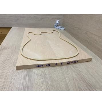 Клён Белый Печёный 120гр заготовка на топ Смешанный АА 20х190-160х560 мм - 2шт (книжкой)-3