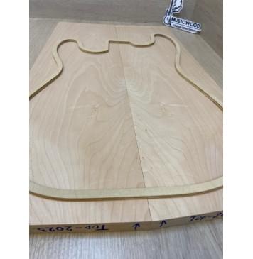 Клён Белый Печёный 120гр заготовка на топ Смешанный АА 20х190-160х560 мм - 2шт (книжкой)-2