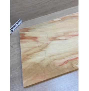 Клён Американский Ashleaf заготовка на топ Смешанный ААА 24х326х530-520 мм - (цельный)-6