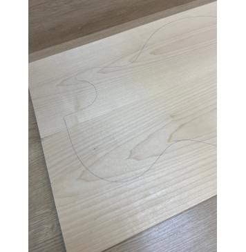 Клён Белый заготовка на топ Тангент А 17х183х490 мм - 2 шт (книжкой)-4