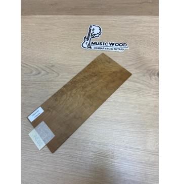 Клён Волнистый Печёный 180 гр заготовка накладки на головку грифа Смешанный АА Волна АА 3х104х255 мм-1