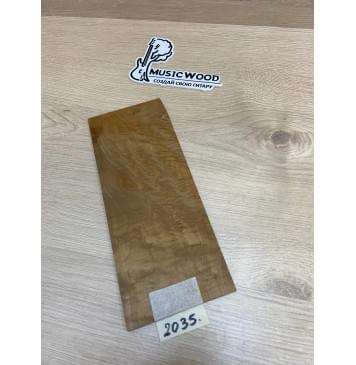 Клён Волнистый Печёный 180 гр заготовка накладки на головку грифа Смешанный АА Волна АА 3.2х103х255 мм-0