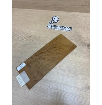 Клён Волнистый Печёный 180 гр заготовка накладки на головку грифа Смешанный АА Волна АА 3.2х103х255 мм-1