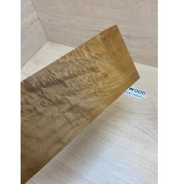 Клён Волнистый Печёный 180 гр заготовка накладки на головку грифа Смешанный АА Волна АА 3.2х103х255 мм-2