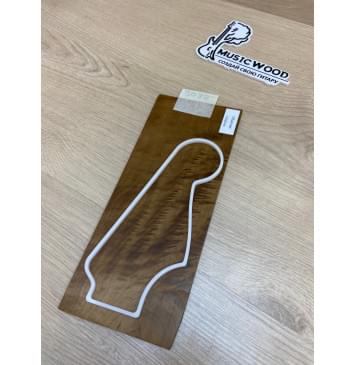 Клён Волнистый Печёный 180 гр заготовка накладки на головку грифа Смешанный АА Волна АА 3.2х103х255 мм-4