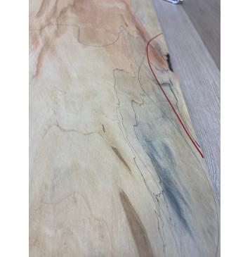 Клён Американский Ashleaf заготовка на топ Смешанный АА 25х325х625 мм - (цельный)-4