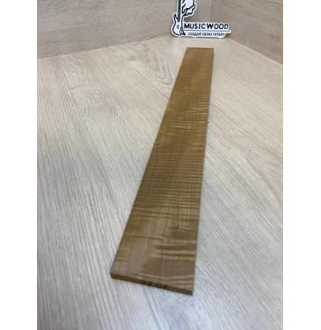 Клён Волнистый Печёный 180 гр заготовка накладки для электрогитары Радиал АА Волна ААА 8.5х65-55х480 мм-4