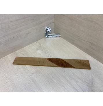 Клён Волнистый Печёный 180 гр заготовка накладки для электрогитары Радиал АА Волна ААА 8.5х65-55х480 мм-16