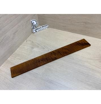 Клён Волнистый Печёный 180 гр заготовка накладки для электрогитары Радиал АА Волна ААА 8.5х65-55х480 мм-17