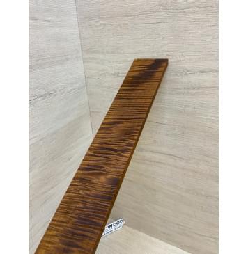 Клён Волнистый Печёный 180 гр заготовка накладки для электрогитары Радиал АА Волна ААА 8.5х65-55х480 мм-12