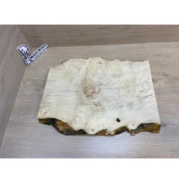 Клён Американский Каповый заготовка на топ для Тревел гитары (под заливку) Смешанный ААА Кап АА 27х260-230х410 мм (цельный)-1