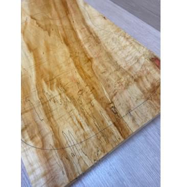 Клён Американский Ashleaf заготовка на топ Смешанный ААА 26х326х540 мм - (цельный)-12