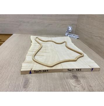 Клён Белый Явор, Волнистый заготовка на топ для Тревел гитары Смешанный АА Волна ААА 15х150-135х425-390 мм - 2 шт (книжкой)-4