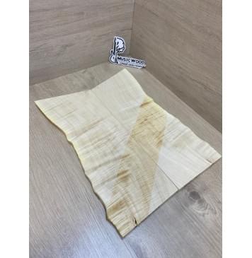 Клён Белый Явор, Волнистый заготовка на топ для Тревел гитары Смешанный АА Волна ААА 15х150-135х425-390 мм - 2 шт (книжкой)-13