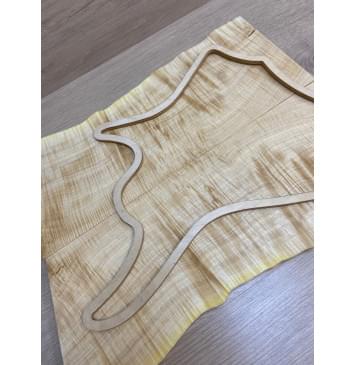 Клён Белый Явор, Волнистый заготовка на топ для Тревел гитары Смешанный АА Волна ААА 15х150-135х425-390 мм - 2 шт (книжкой)-17