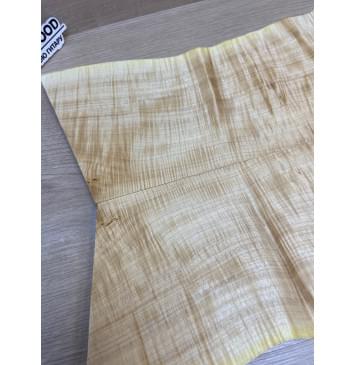 Клён Белый Явор, Волнистый заготовка на топ для Тревел гитары Смешанный АА Волна ААА 15х150-135х425-390 мм - 2 шт (книжкой)-16