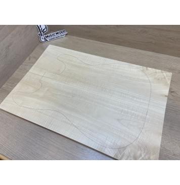 Клён Белый Явор, Волнистый заготовка на топ Тангент АА Волна АА 16х175-160х520 мм - 2 шт (книжкой)-3